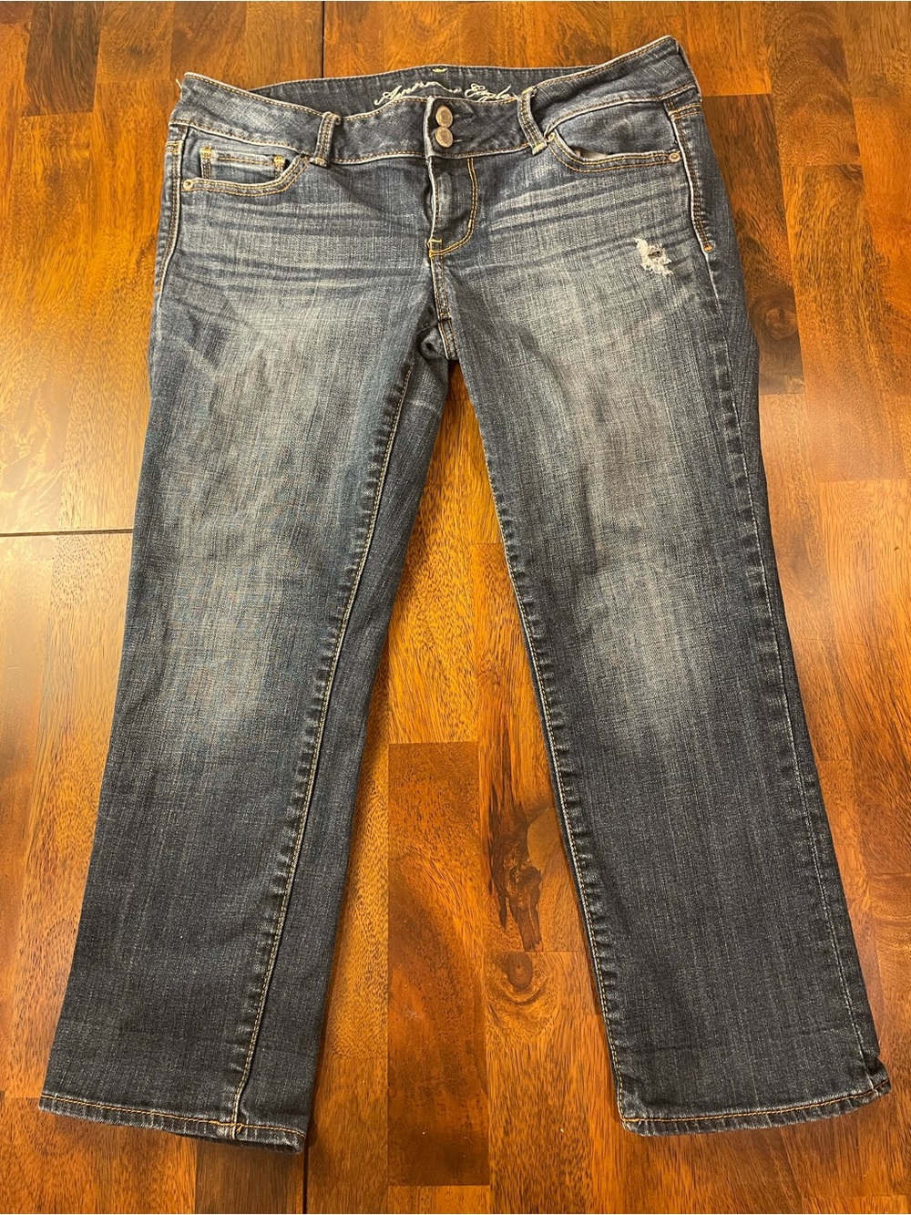 American Eagle Outfitters Straight Leg Dark Blue Jeans